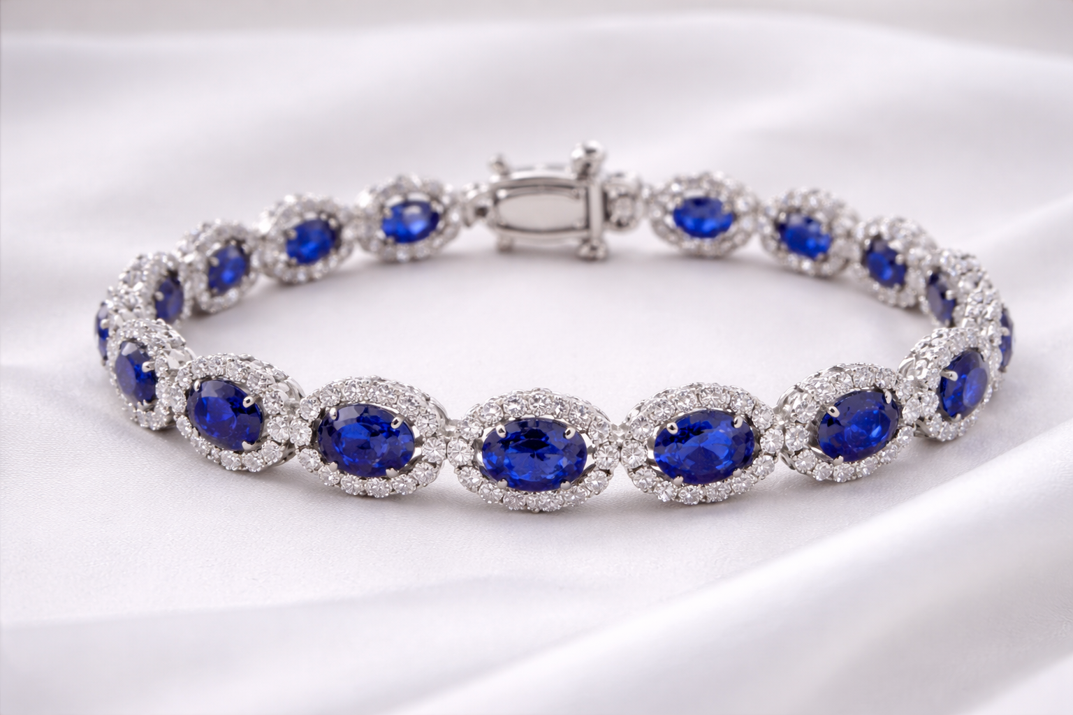Blue Sapphire Diamond Bracelet