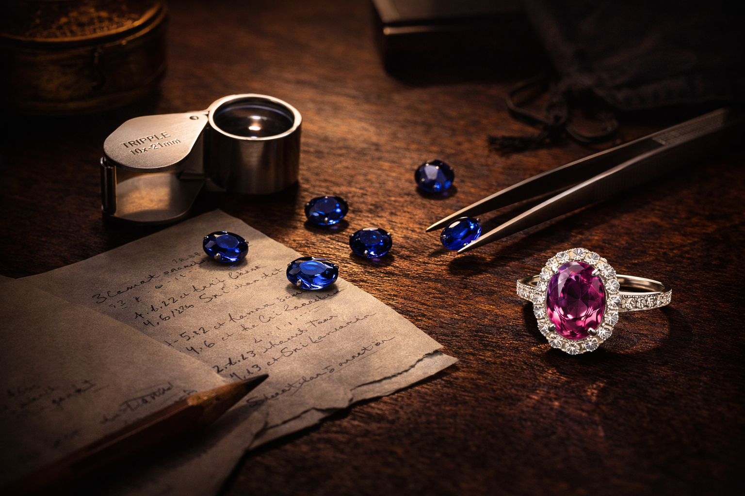 Pink Sapphire Halo Ring